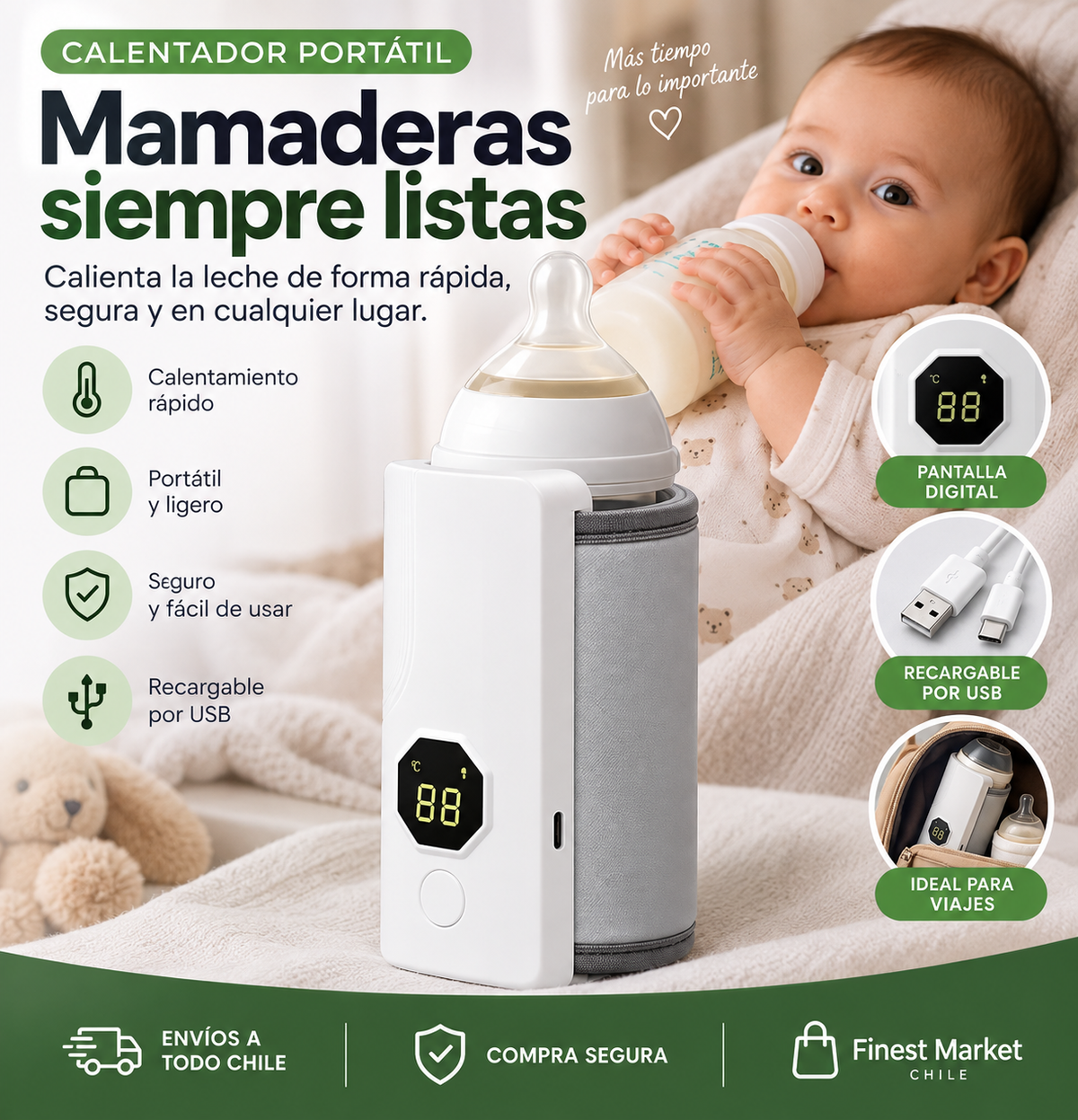 Calienta Mamaderas Portátil
