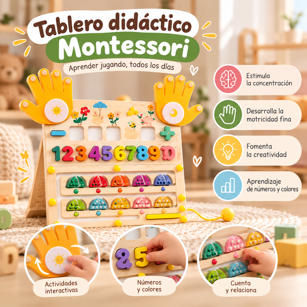 Tablero Matemático Infantil Montessori